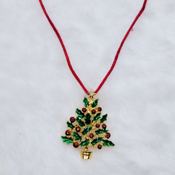 enamal Christmas tree pendant - Picture 1 of 3